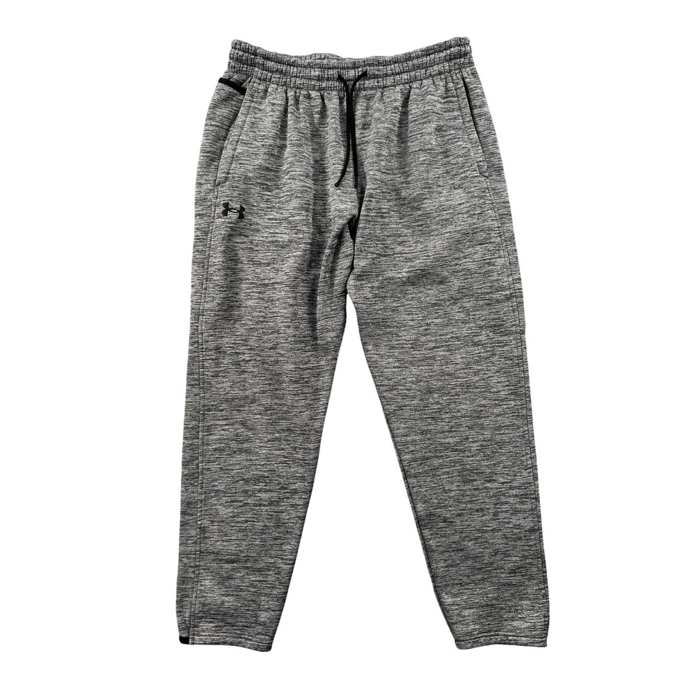 Under Armour‎ Loose Fit Fleece Jogger Sweatpants Men Large Gray Heather Athletic